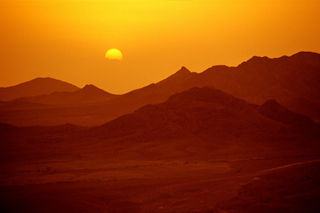 abend in den bergen von eilat